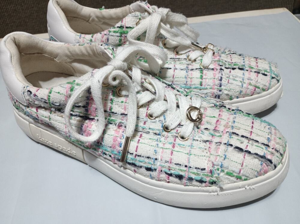 Kate Spade New York Lift Sneakers Size 8B Women's Tweed Multicolor